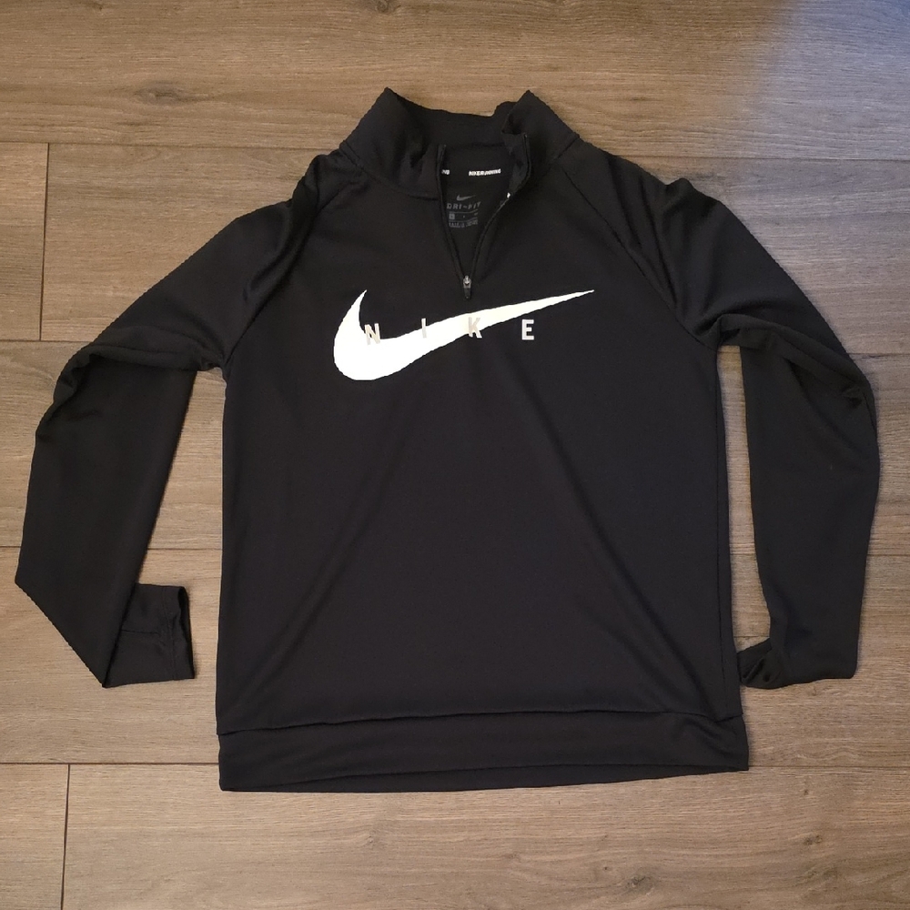 Nike Black Quarter-Zip with White Swoosh